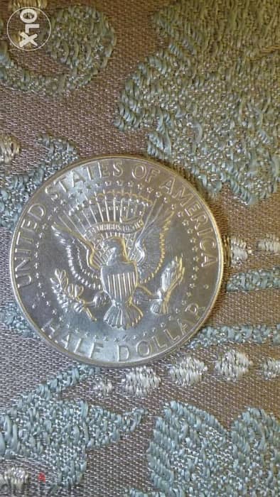 USA Silver Half Dollar Memorial for President John Kennedy year 1968 1