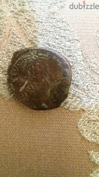 Half Follis Byzantine Arabian Bronze Coinنصف فلس بيزنطي عربي سك زمن 1