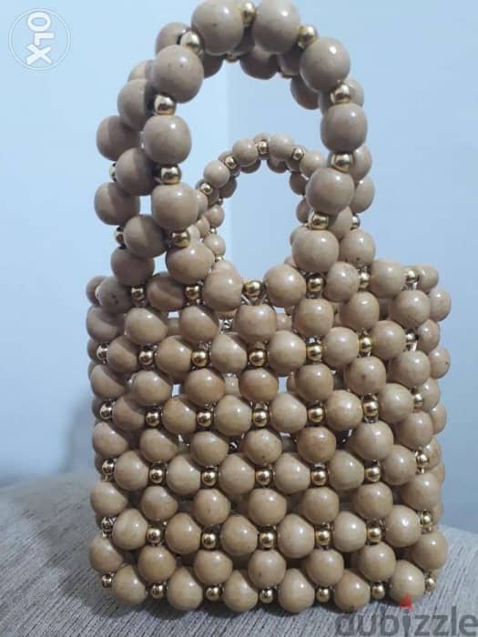 Bag of beads beige 0