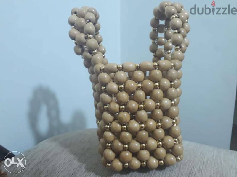 Bag of beads beige 1