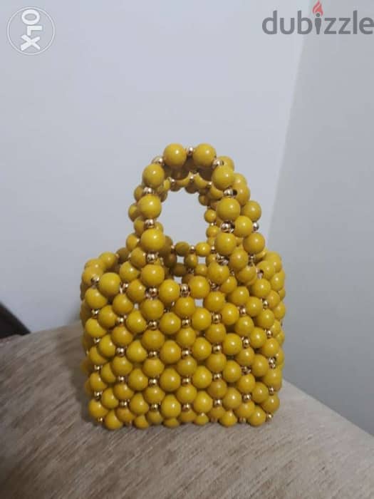 Bag of beads beige 3