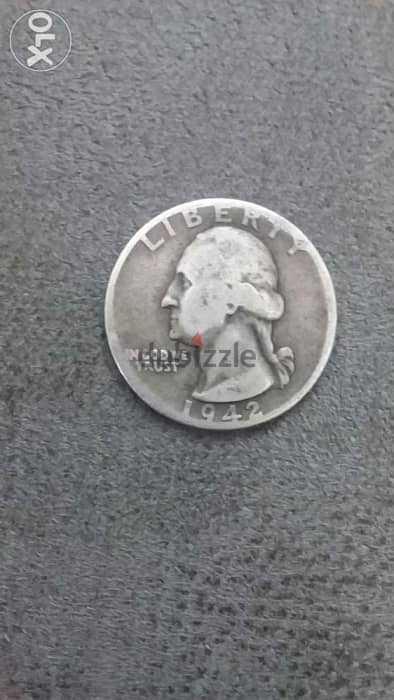 USA Quarter Dollar Silver Coin year 1942 0