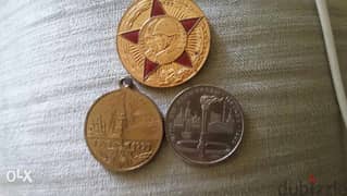 USSR Soviet Union CCCP 2 medals &1 memorial coin of Olympic games 0