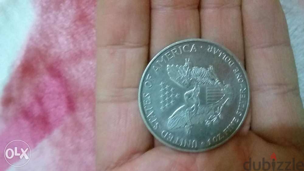 USA 1 Dollar Silver 1 ounze Dancing Liberty Coin year 1995 3