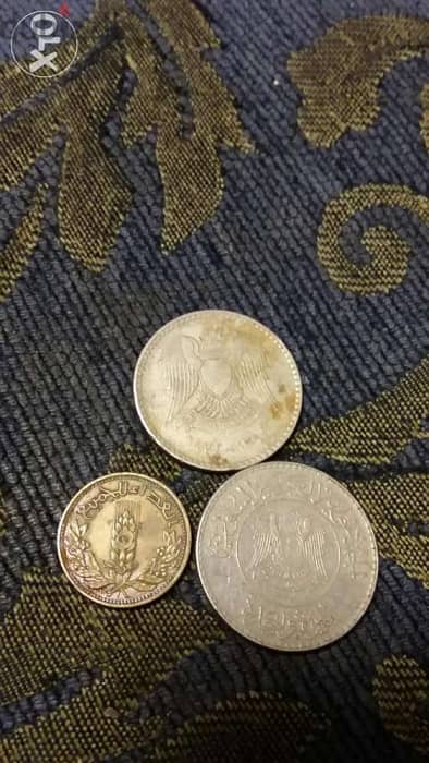 3 Syrian Coins 2 Liras and 25 piasters 1