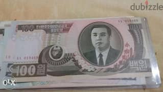 North Korea Leader Kim Il Sung banknoteزعيم كوريا الشمالية كم ال سنغ 0