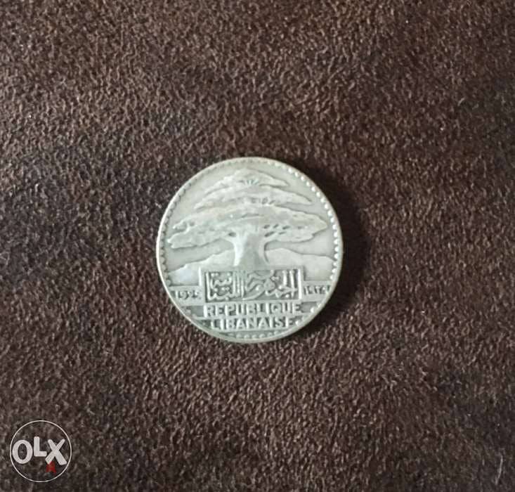 10 piastres silver 1929 1