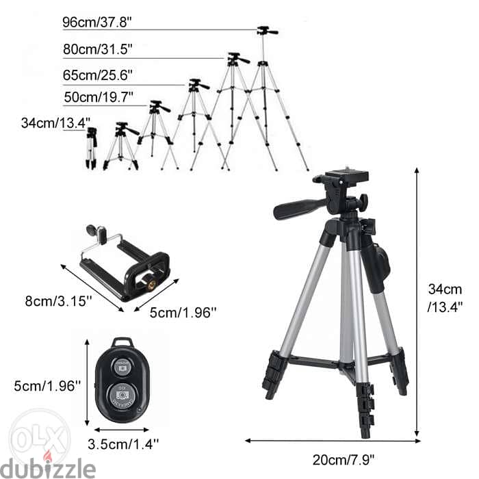 Bluetooth Light Weight Mobile & Camera Tripod 2