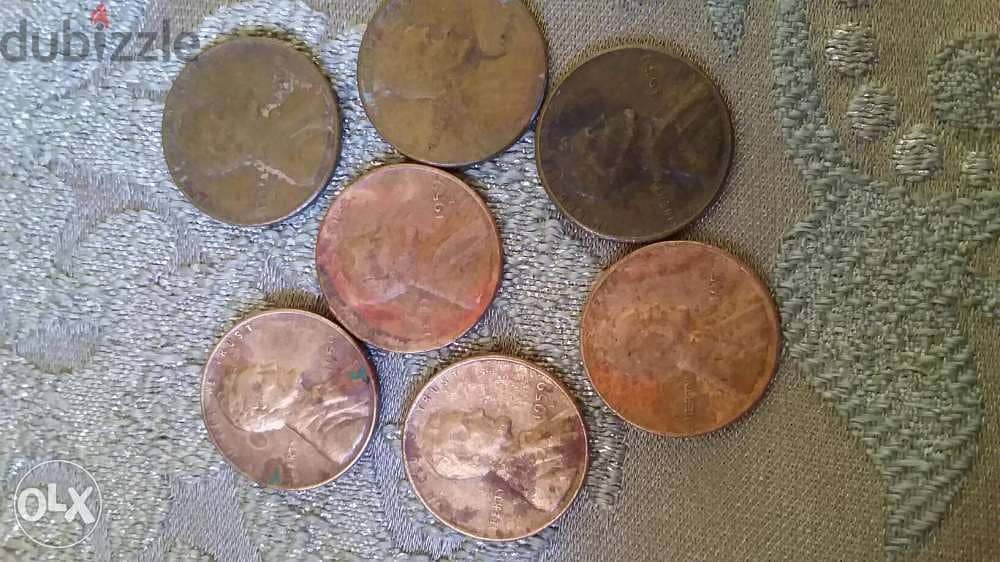 USA Lincoln Cent from year 1959 till 2008. All mintages Lincoln cen 0