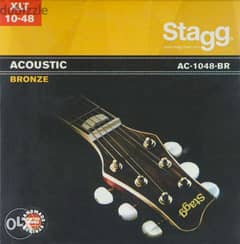Bronze set of strings for acoustic guitar