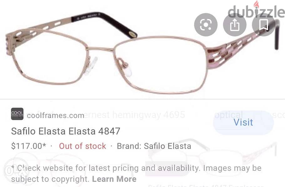Safilo Elasta 4847 eyeglasses brand new brown ladies collection 6