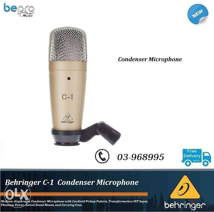 Behringer C-1 Large-diaphragm Condenser Microphone,Studio Microphone 0