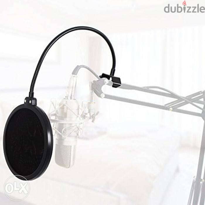 Double-Layer Microphone Pop Filter Studio Microphone Round Shape Wind 2