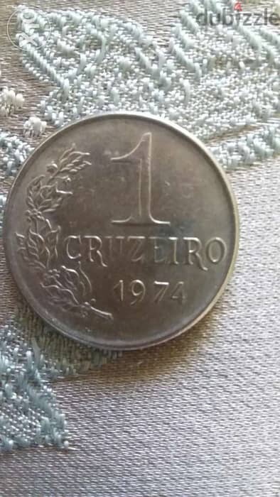 Brasil 1 Cruzeiro coin year 1974 1