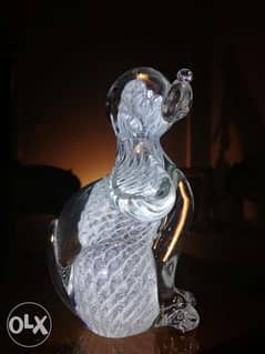 Dog crystal statue