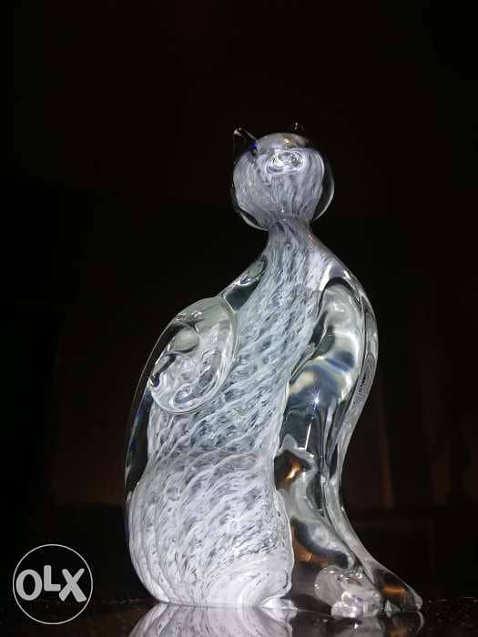 Crystal cat statue 2