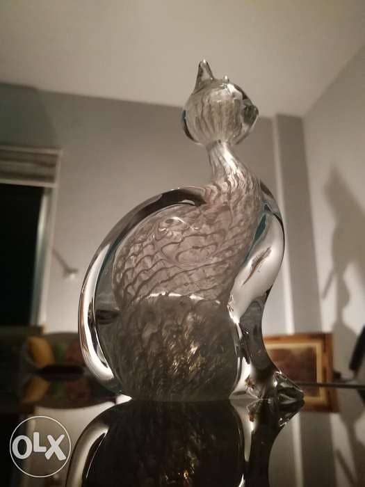 Crystal cat statue 3