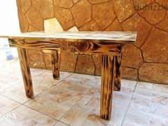 Table 110x72 wood created طاولة خشب حجم وسط 0
