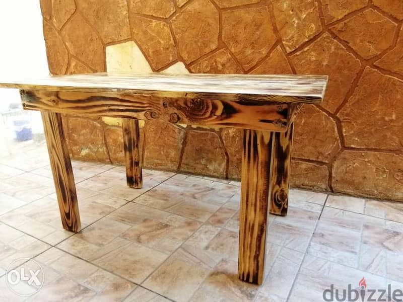 Table 110x72 wood created طاولة خشب حجم وسط 4