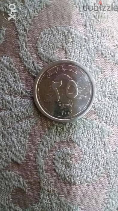 25 Lebanese Coin year 2002