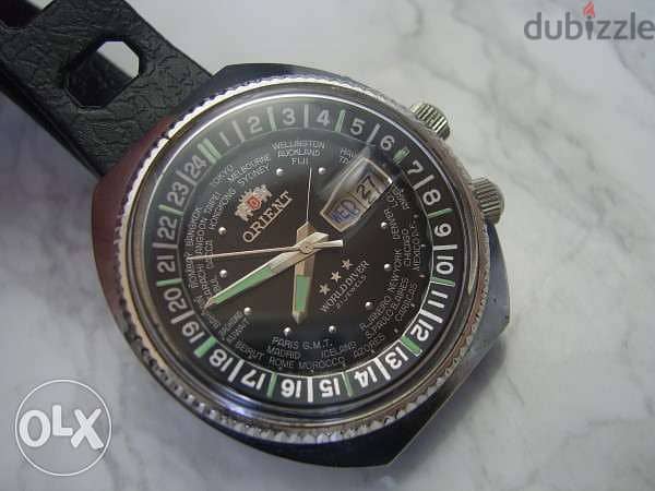 Rare 1970's Orient WORLD DIVER GMT Automatic Oversize Watch 0