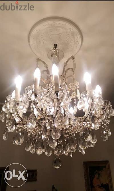 Chandelier ترية ثرية ماري تيريز كرستال تشيكي بوهيمي قديم حجم كبير تصفي