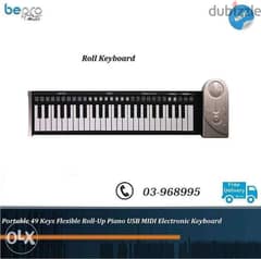 Portable 49 Keys Flexible Roll-Up Piano USB MIDI Electronic Keyboard 0