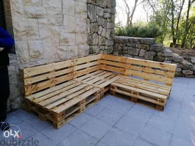 Outdoor pallet large set wood قعدة جلوس خارجي خشب طبالي