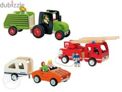Play tive Truck, caravan, fire engine, police car toy