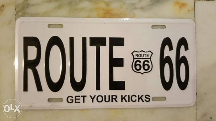 For sale metal route 66 plate 0