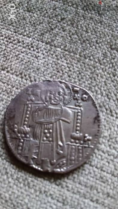 Jesus Christ Silver Coin Medieval city of Venice year 1268 AD 1