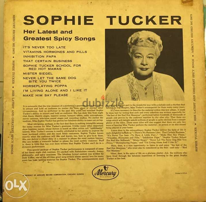 Vinyl lp Sophie Tucker ( her latest and greatest spicy songs ) 1