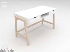 Wood desk with two drawers