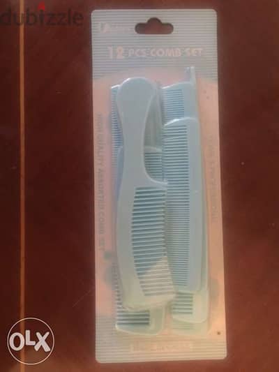 Blue Comb Set - 12 Pieces - مجموعة أمشاط