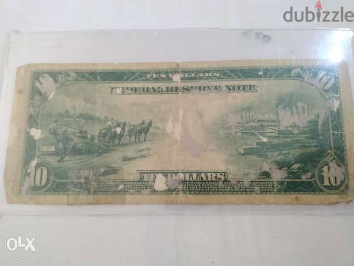 USA Ten Dollars Jackson mint Fedral Bank Reserve Banknoteyear 1914 1