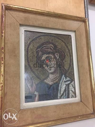 st mark antique religious mosaic icon