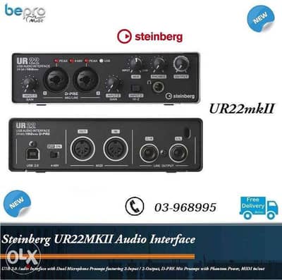 Steinberg UR22MKII 2-Channel USB Audio Interface, Like new.