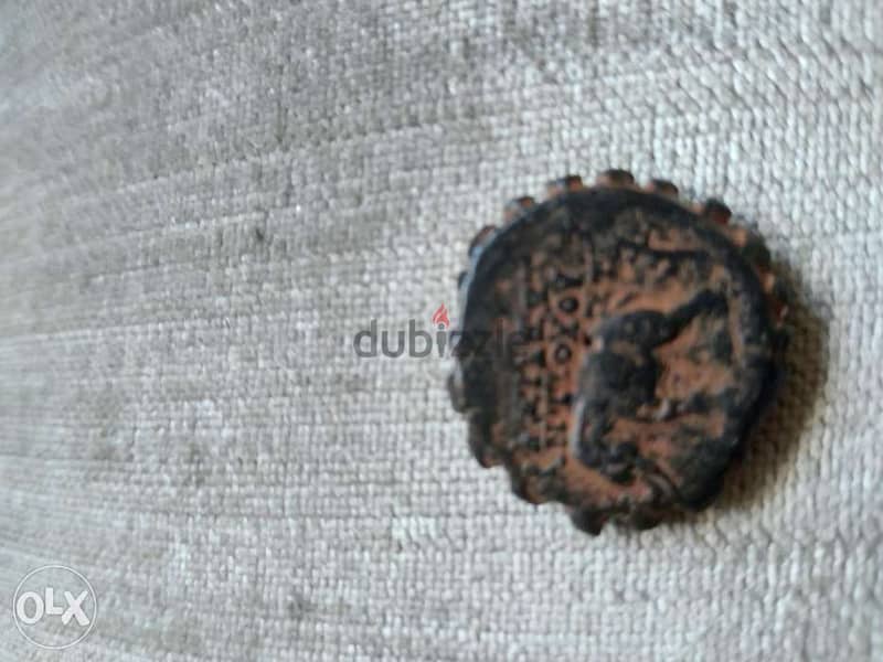 Ancient Greek Seleukid Bronze Coin for Antiochos VI Dyionsus 3