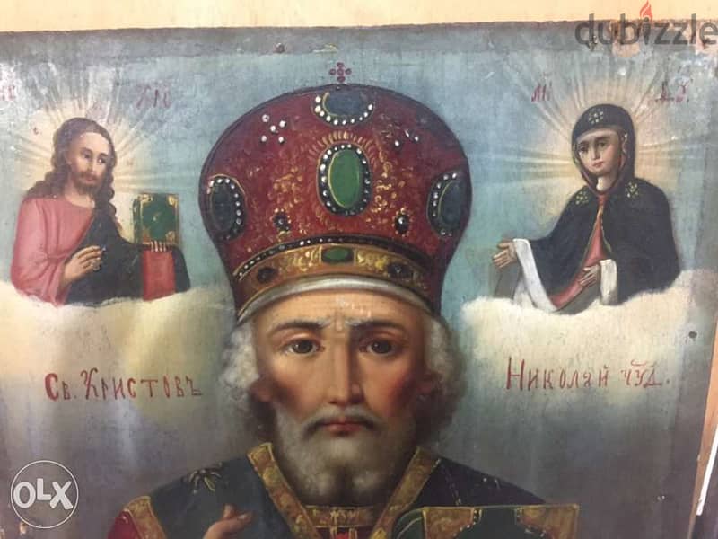 antique Russian icon st Nicolas 3