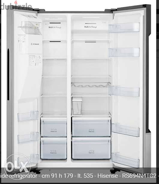 Hisense RS694N4TD1Side by side refrigerator - 1
