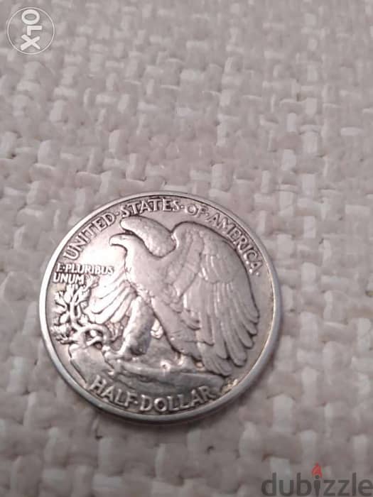 USA Dancint Liberty Half Dollar Silver year 1943 weight 12.5 grs 1