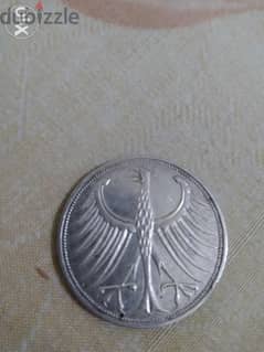 German Deutschland silver Coin of Bonduszrepublic year 1961