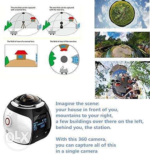 4K 360 Action Camera Panoramic Camera Ultra HD Panorama 360 3
