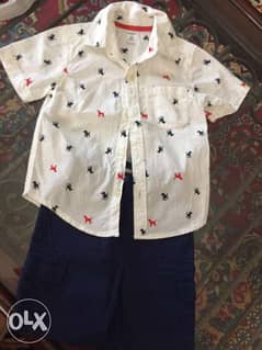 carters short and polo shirt size 2T