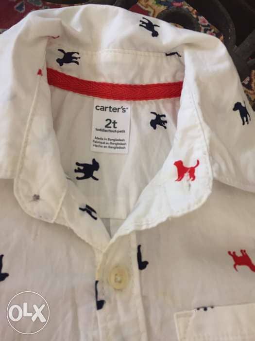 carters short and polo shirt size 2T 1