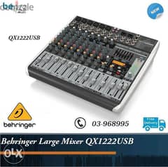 Behringer Xenyx QX1222USB Mixer with USB and Effects 12-inputs