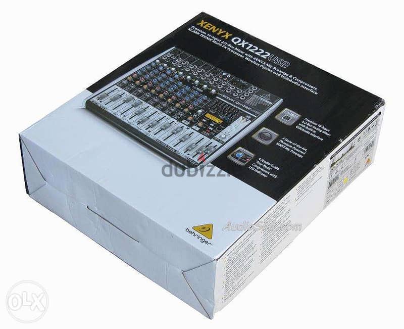 Behringer Xenyx QX1222USB Mixer with USB and Effects 12-inputs 2