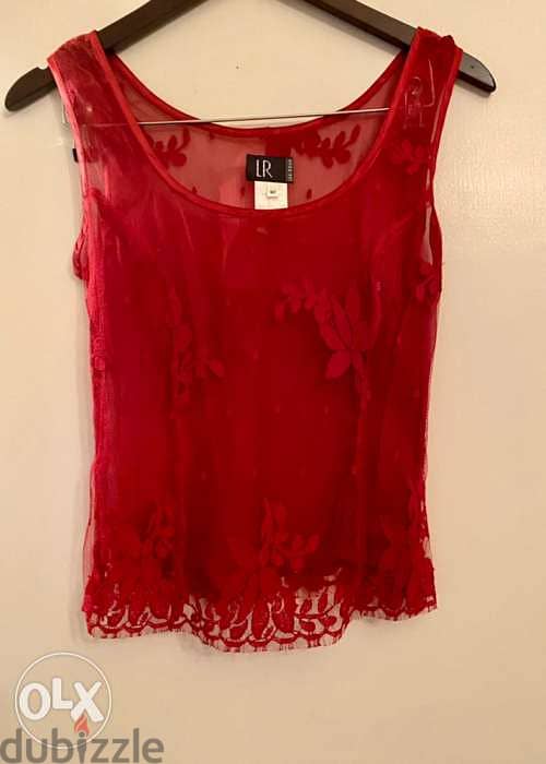 LEA ROME PARIS red french lace outfit 0