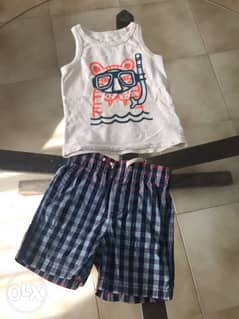 gap outfit short and shirt size 18 months 0