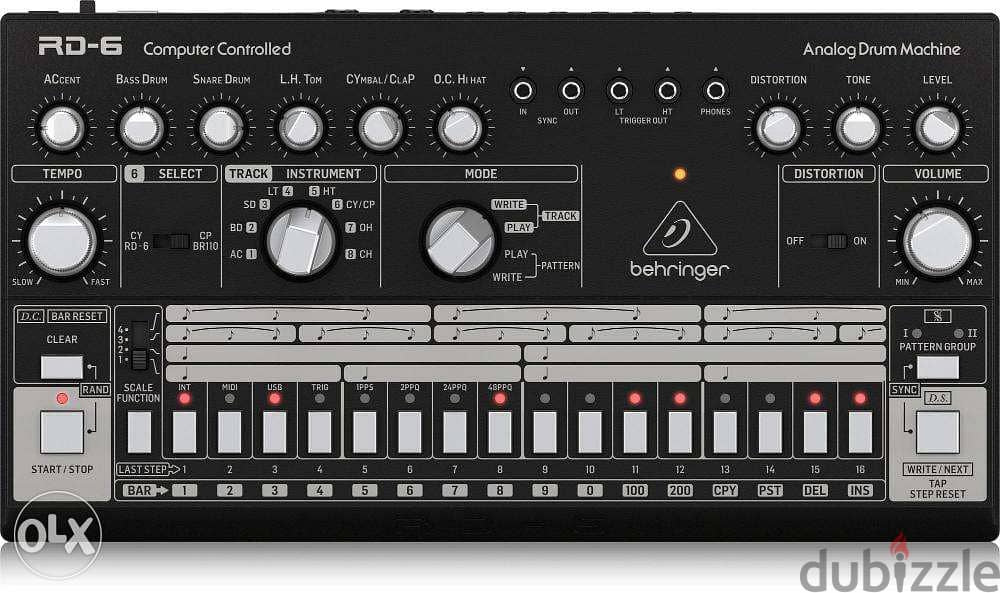 Behringer RD-6-AM Analog Drum Machine - Black 1